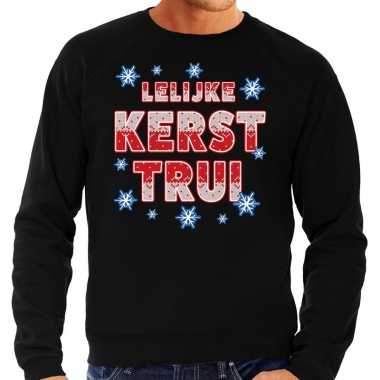 Foute lelijke kerst trui zwart voor heren