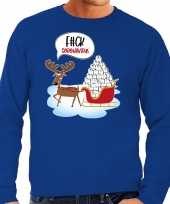 F ck coronavirus foute kersttrui outfit blauw voor heren