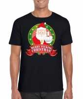 Foute kerstkleding t-shirt merry fucking christmas voor heren 10125372