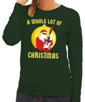 Foute kersttrui groen a whole lot of christmas voor dames heren