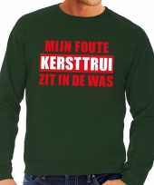 Foute kersttrui in de was groen voor heren
