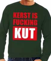 Foute kersttrui kerst is fucking kut groen voor heren