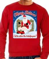 Foute kersttrui merry shitmas rood voor heren 10172410