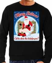 Foute kersttrui merry shitmas zwart voor heren 10172409