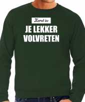 Kerst is je lekker volvreten foute kersttrui kerst outfit groen voor heren